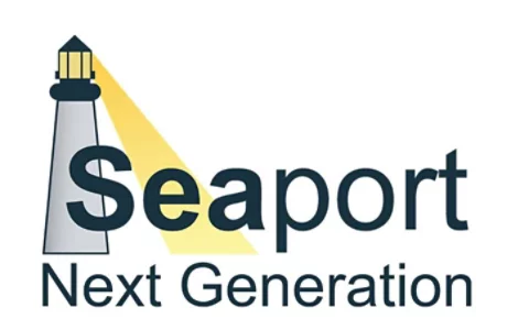 A logo for seaport next generation